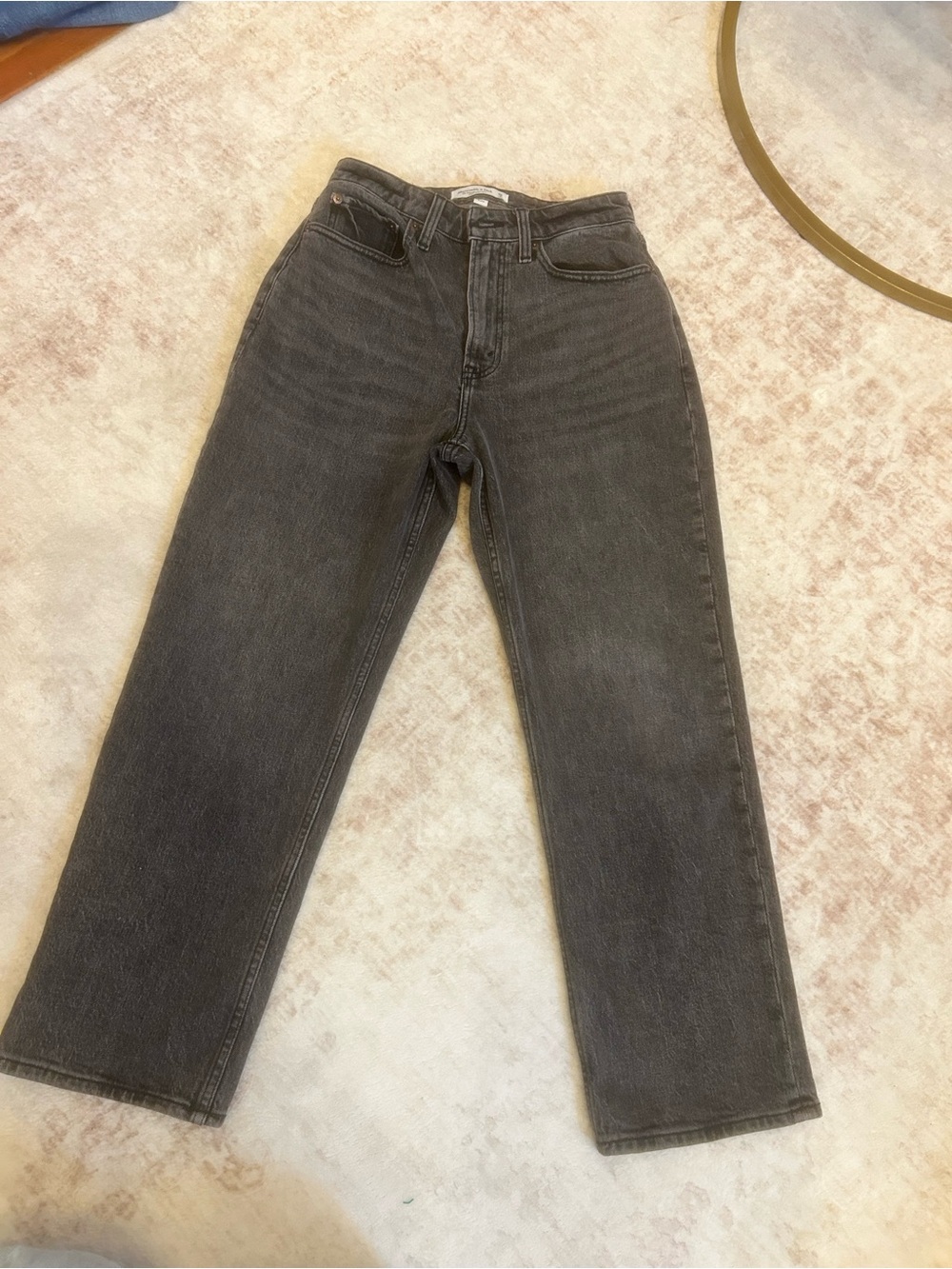 Abercrombie & Fitch High-Rise Washed Black Women's Jeans